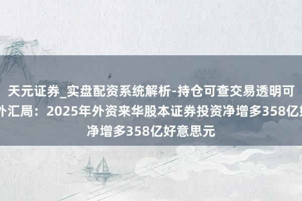 天元证券_实盘配资系统解析-持仓可查交易透明可靠 国度外汇局：2025年外资来华股本证券投资净增多358亿好意思元